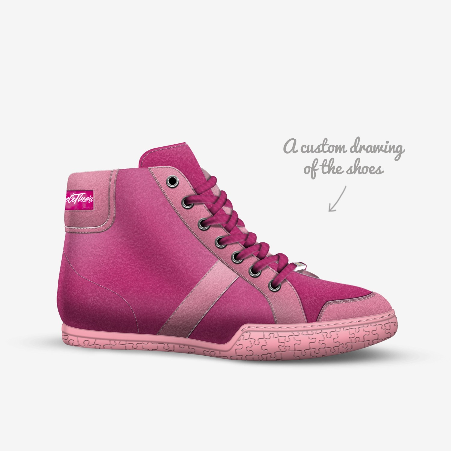 BerryFly custom made in Italy shoes by Wendell Tucker | Sketch view