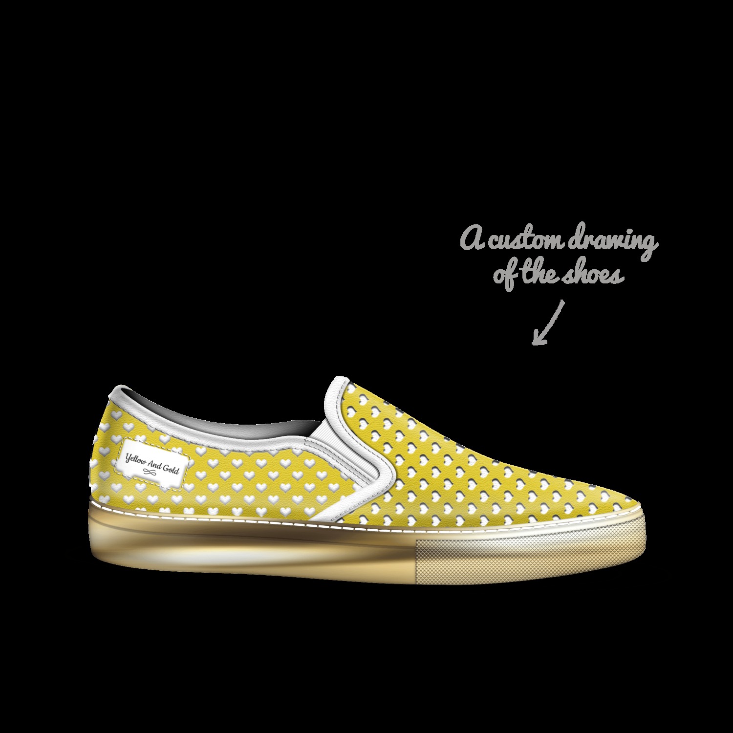 Yellow and clearance gold shoes