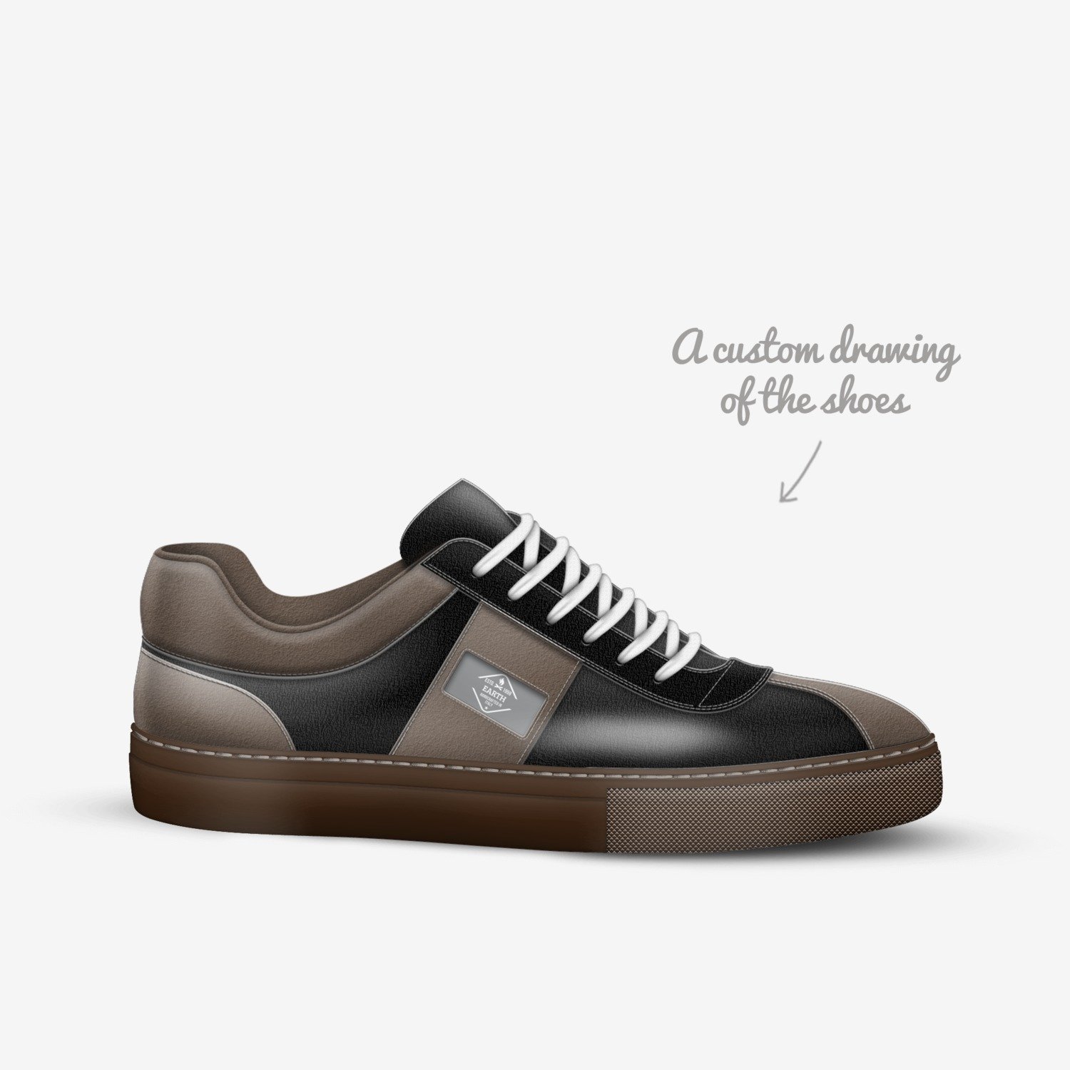 Earth custom made in Italy shoes by Shawn Thompson | Sketch view
