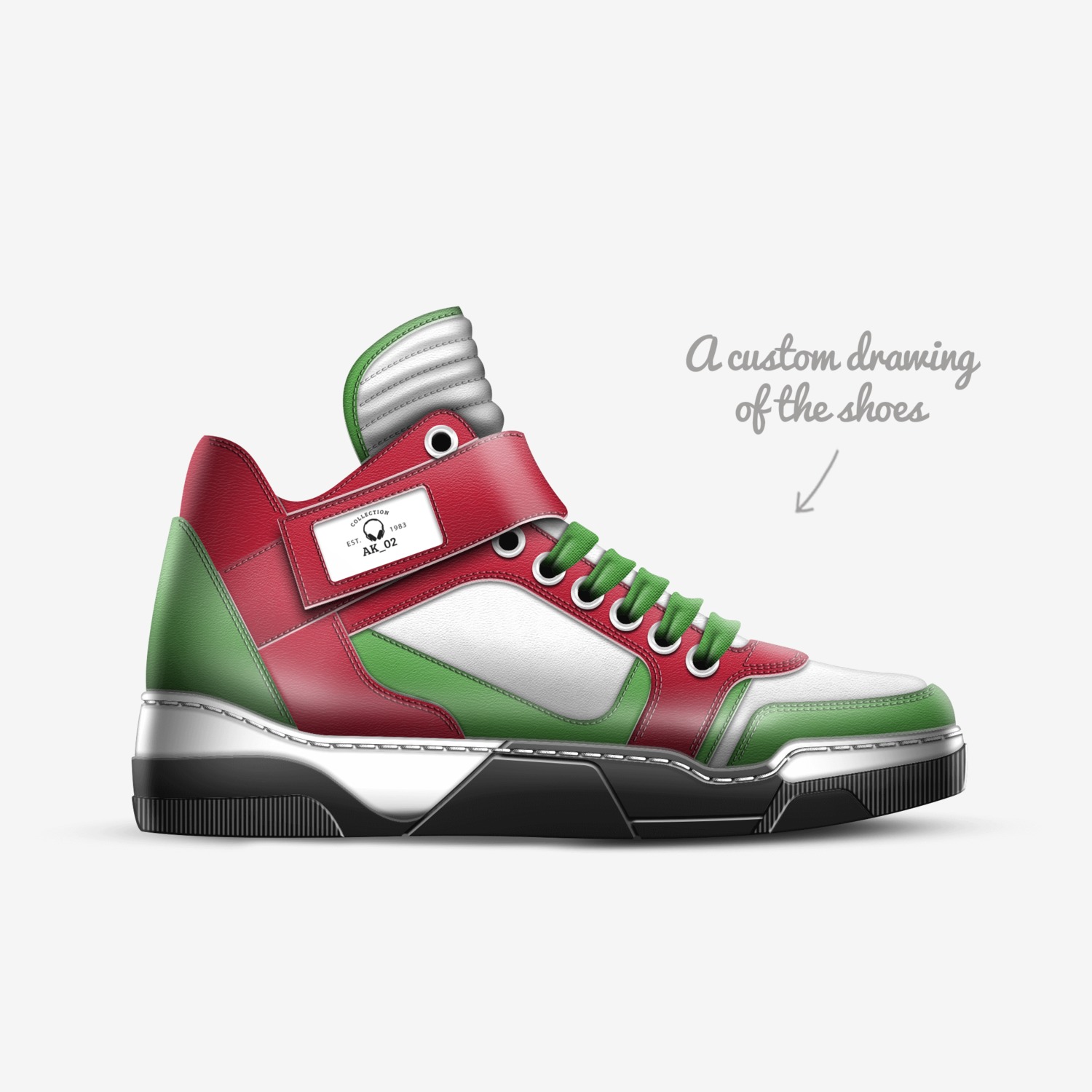 AK_02 custom made in Italy shoes by Aaron Kaam Yeong Jienn | Sketch view