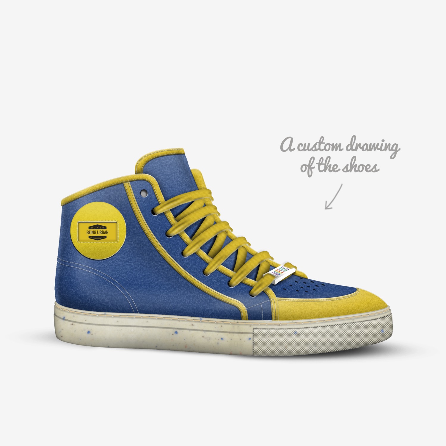 Being Urban custom made in Italy shoes by Miguel | Sketch view