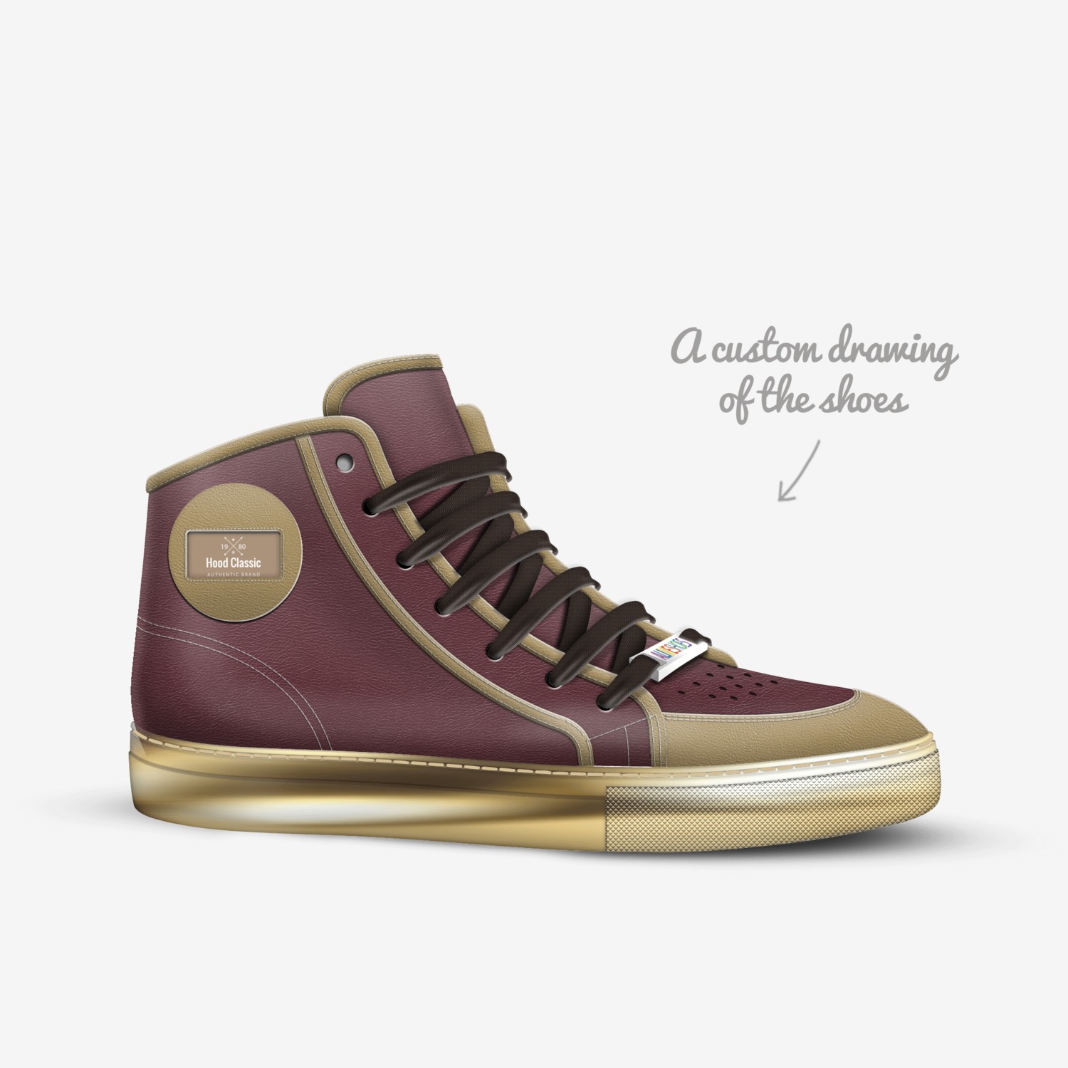 Hood Classic custom made in Italy shoes by Miguel | Sketch view