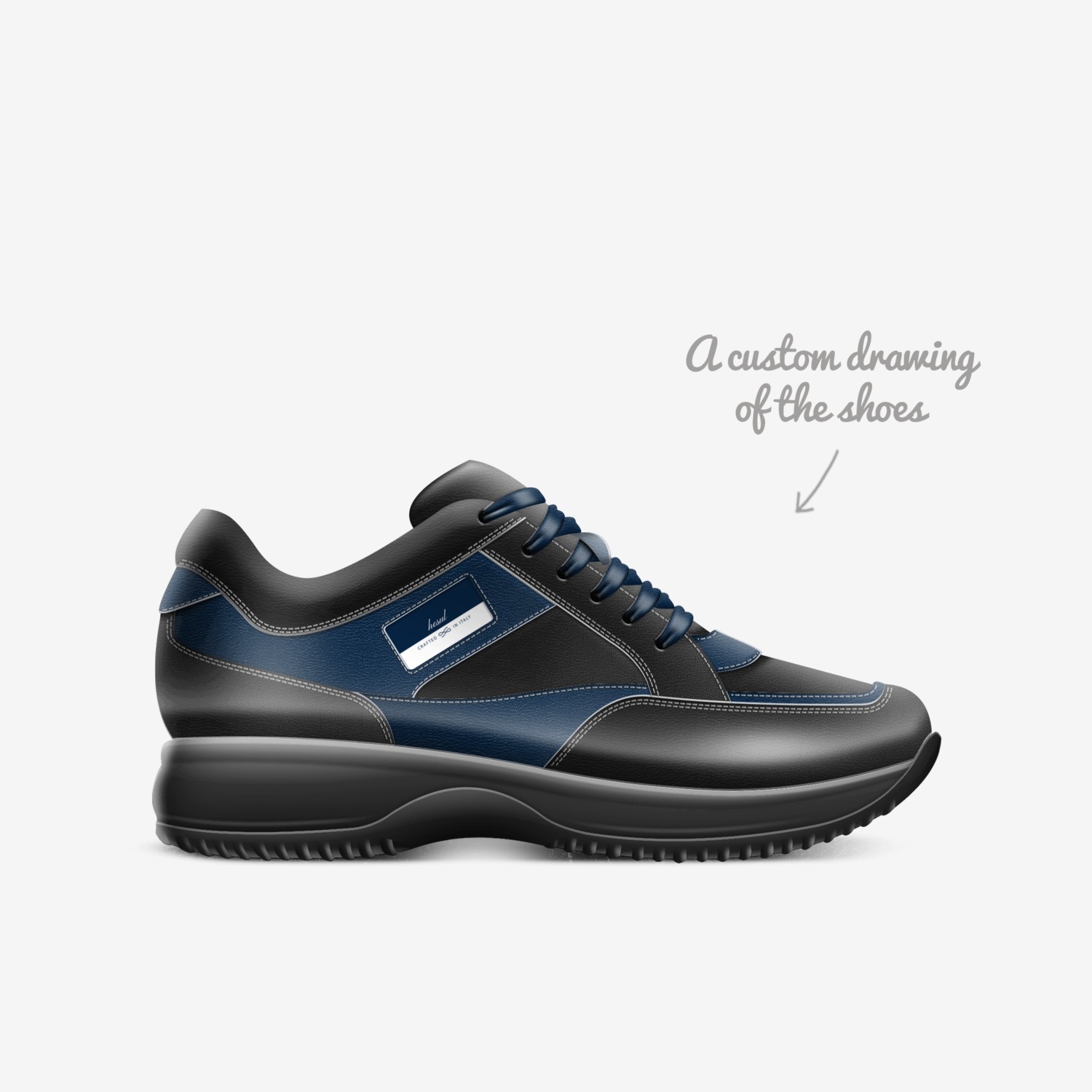 hosul custom made in Italy shoes by El Hefe | Sketch view