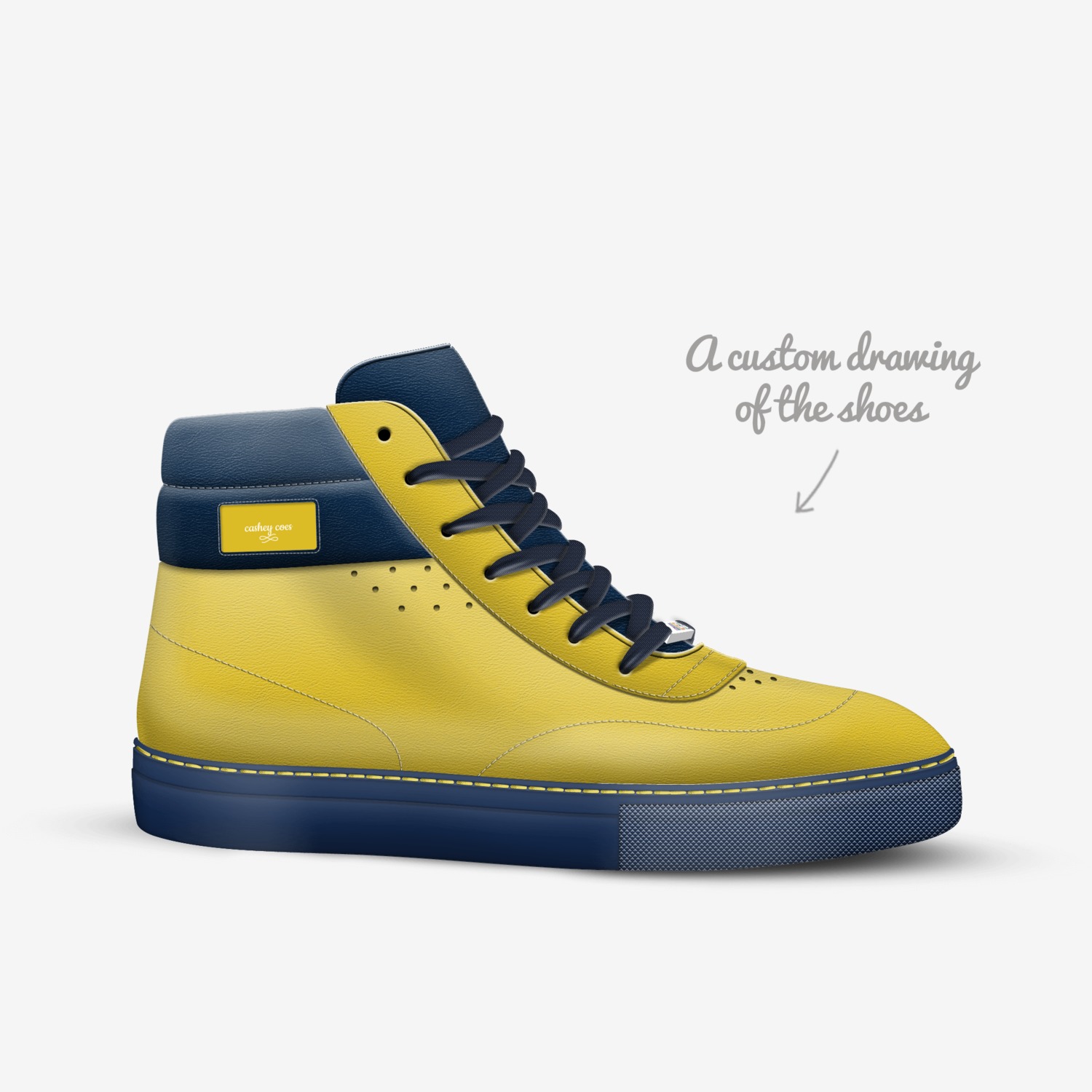 cashey coes custom made in Italy shoes by Casheycashed | Sketch view