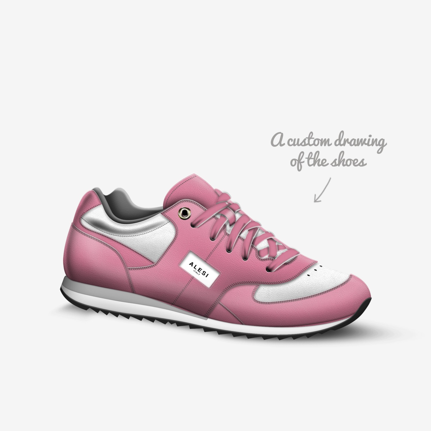 Alesi Runner custom made in Italy shoes by Lonanthony Parker | Sketch view