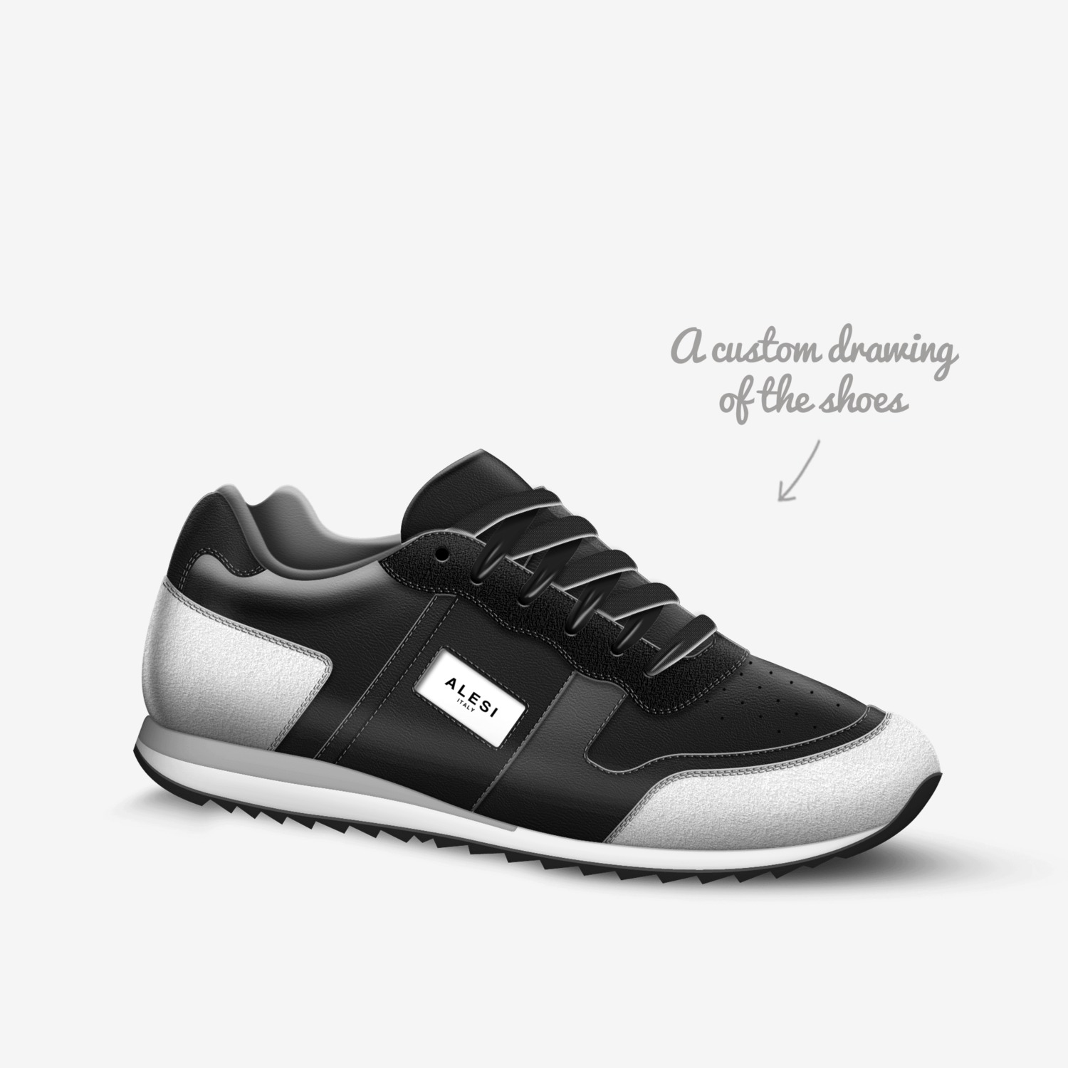 Alesi Runner custom made in Italy shoes by Lonanthony Parker | Sketch view