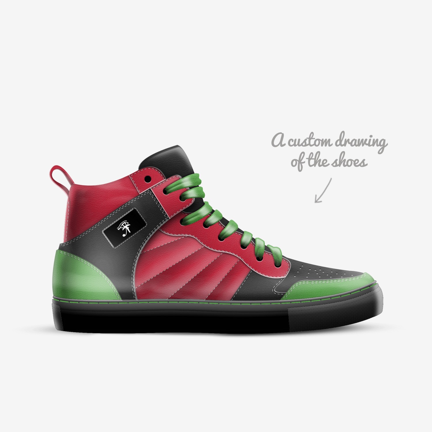 Garvey RBG custom made in Italy shoes by Dnbe Apparel | Sketch view