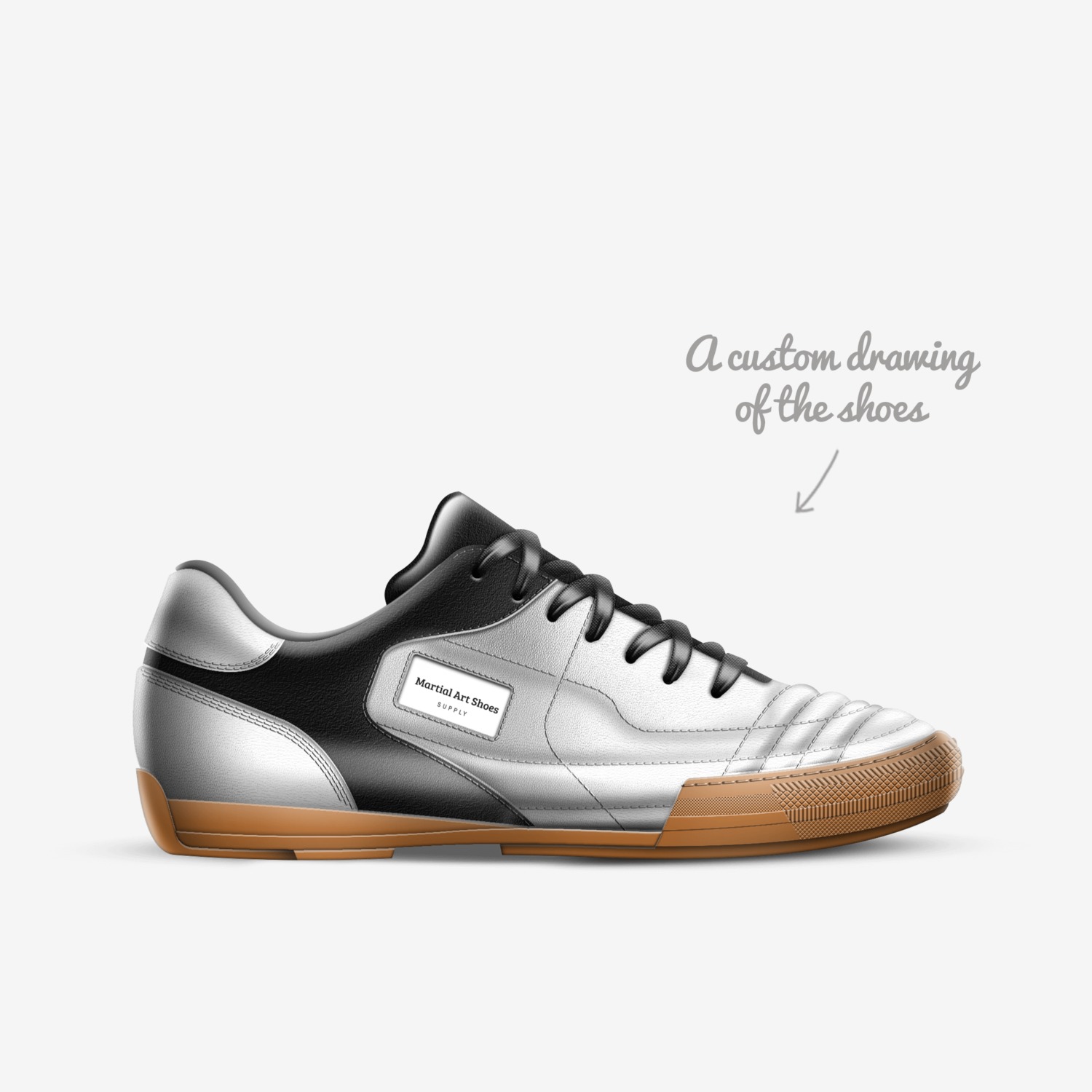 Martial Art Shoes custom made in Italy shoes by Clayton Johnson | Sketch view