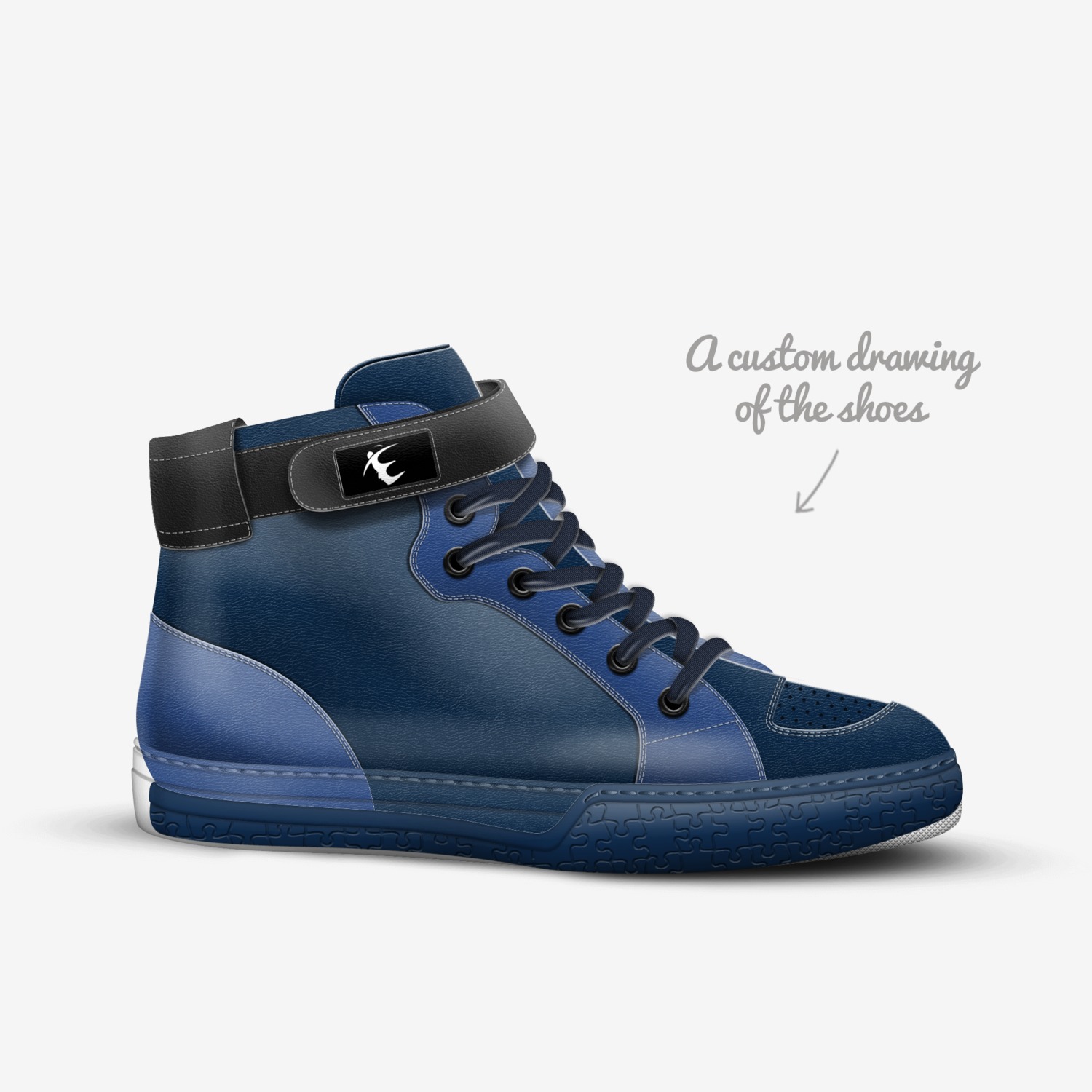 EBS- Violets custom made in Italy shoes by Sasha P | Sketch view