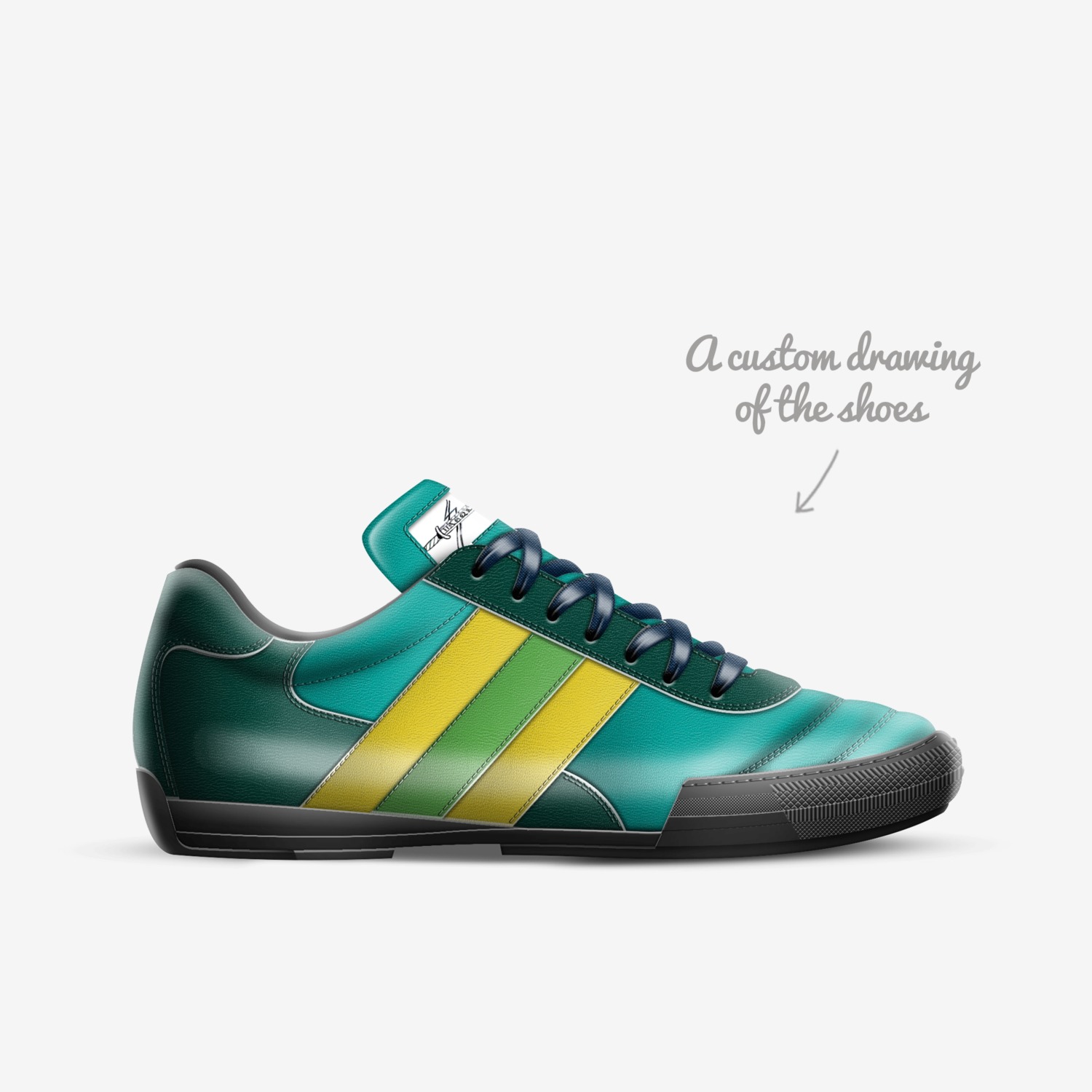 Gen 12 custom made in Italy shoes by Jonathan Vasquez | Sketch view