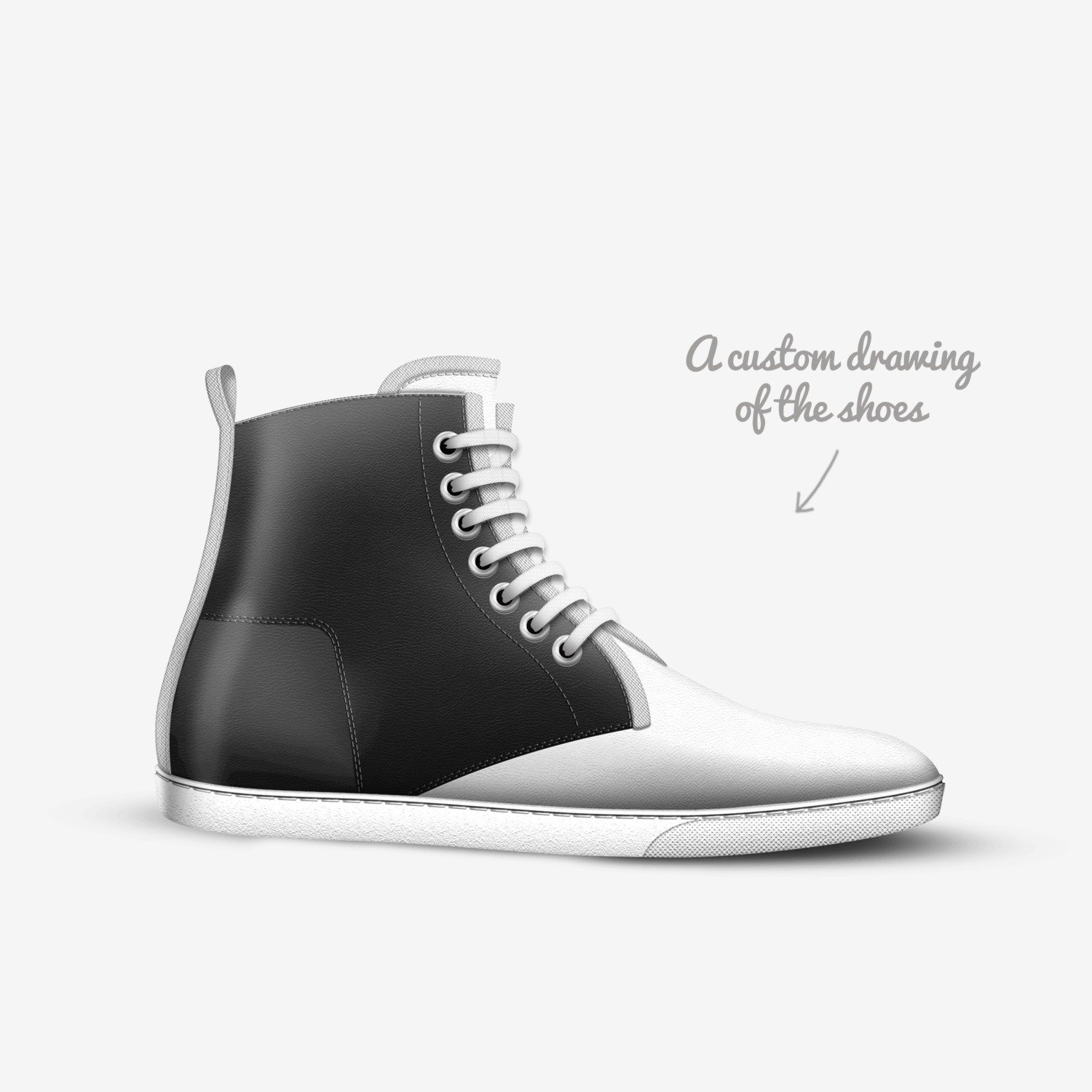 kokook custom made in Italy shoes by Michela Luna Parkle | Sketch view