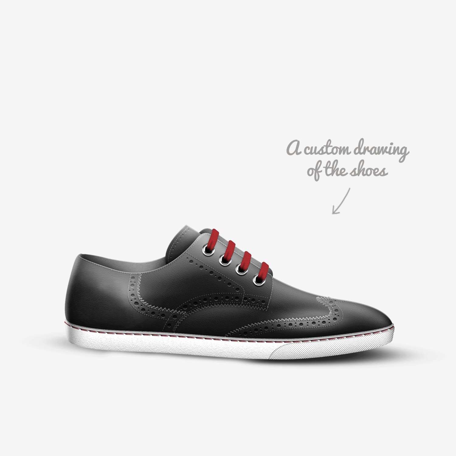 sasa custom made in Italy shoes by Michela Luna Parkle | Sketch view