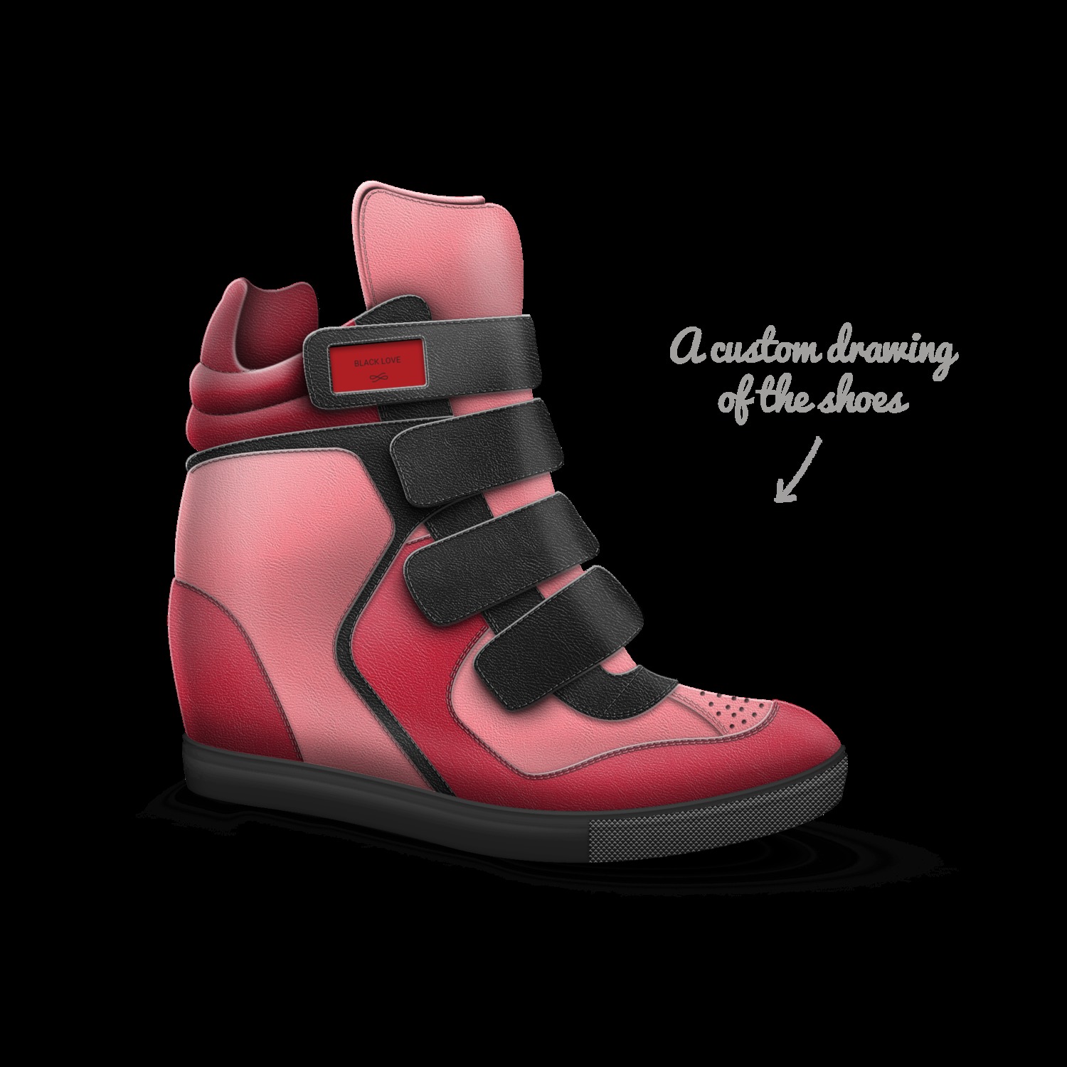 BLACK LOVE A Custom Shoe concept by D Stearne
