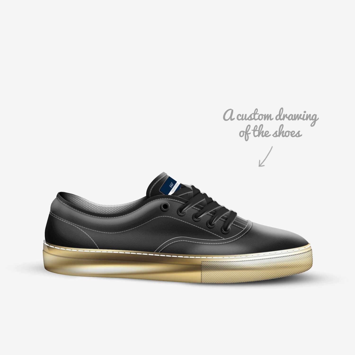GGi custom made in Italy shoes by Barrington Gilbert | Sketch view