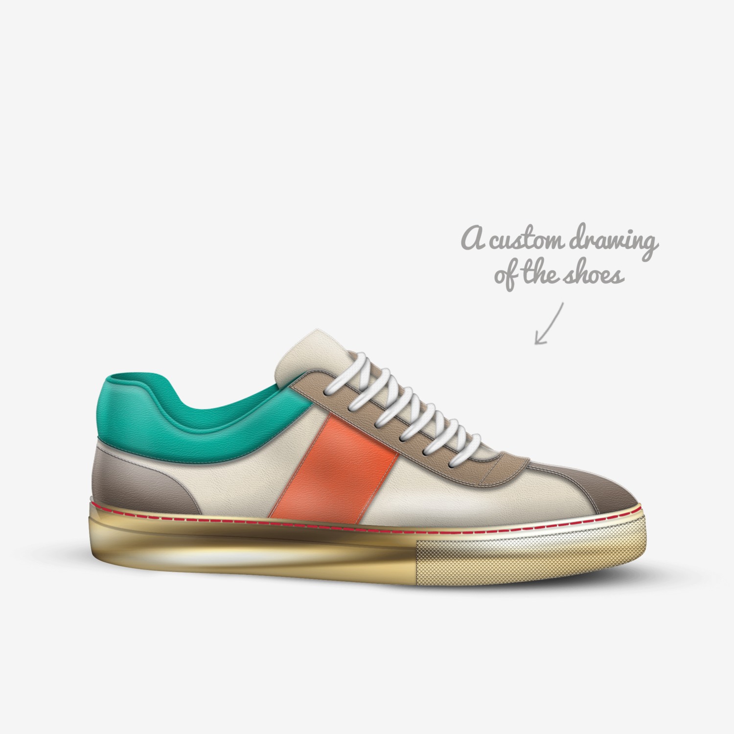 Lolly custom made in Italy shoes by Vanessa Mclean | Sketch view