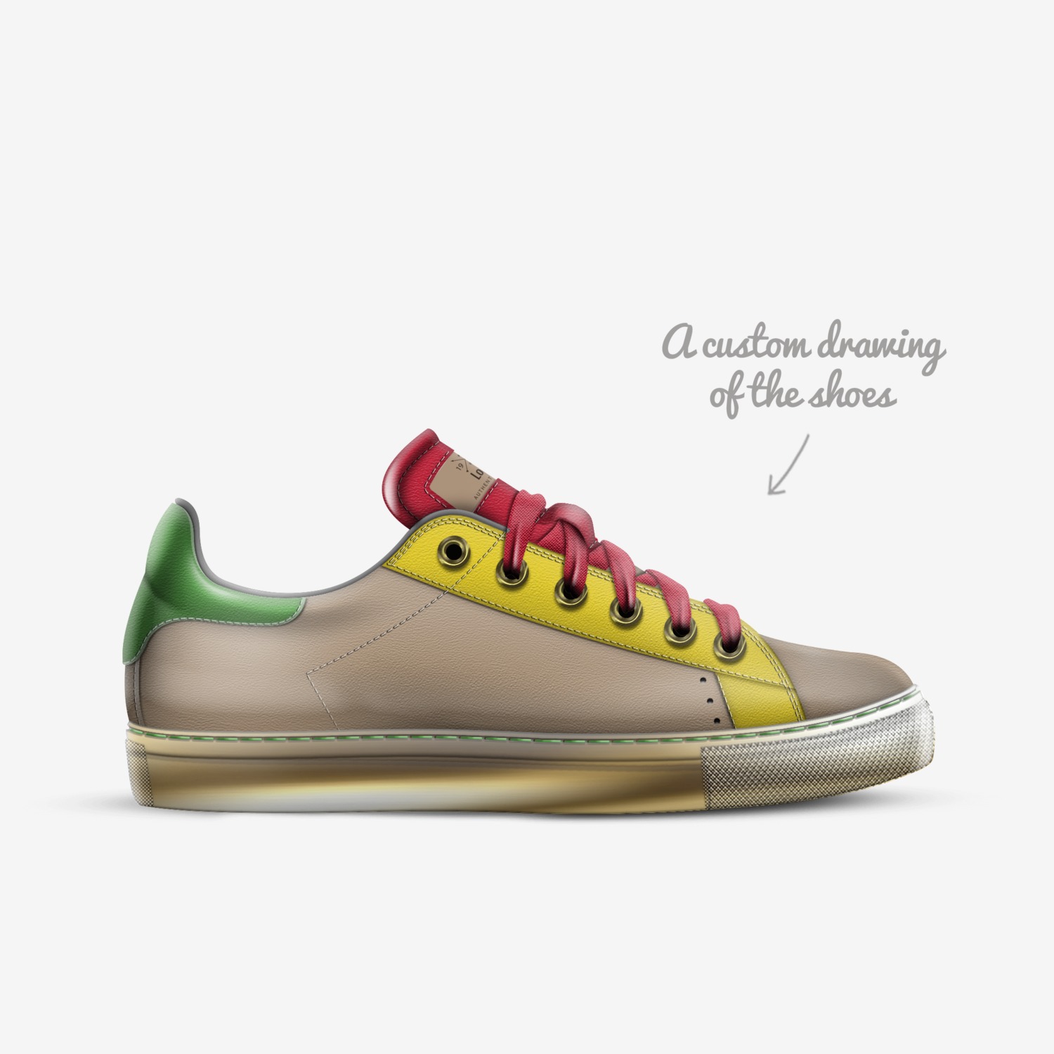 Lolly custom made in Italy shoes by Vanessa Mclean | Sketch view