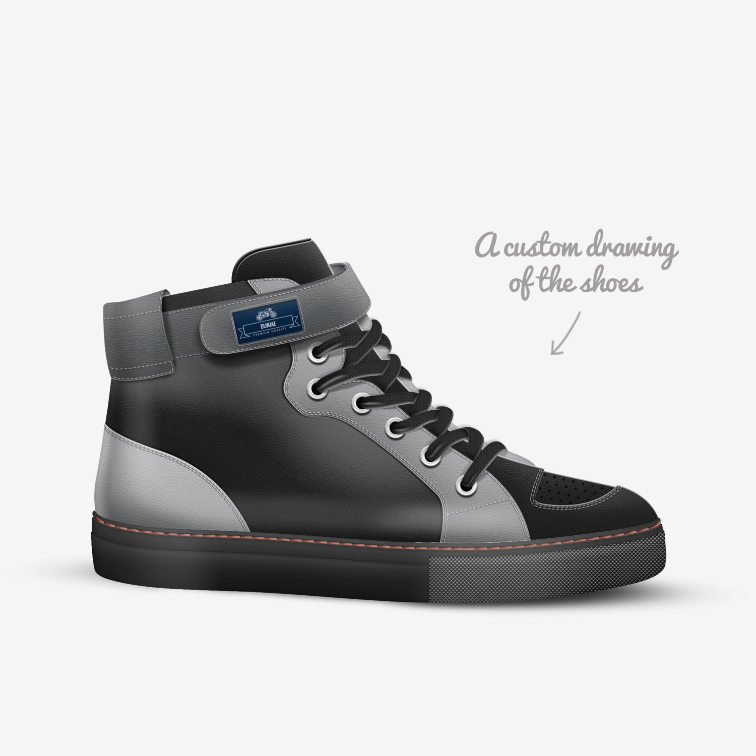 Dunjae custom made in Italy shoes by Dunjae Wynn | Sketch view