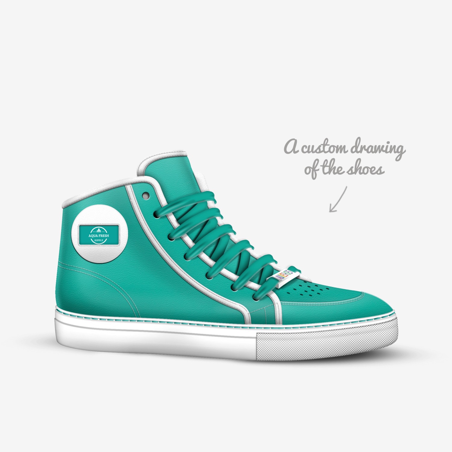 AQUA FRESH custom made in Italy shoes by Tylon Mearidy | Sketch view