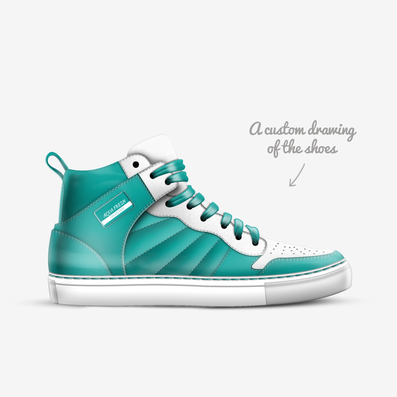 AQUA FRESH custom made in Italy shoes by Tylon Mearidy | Sketch view