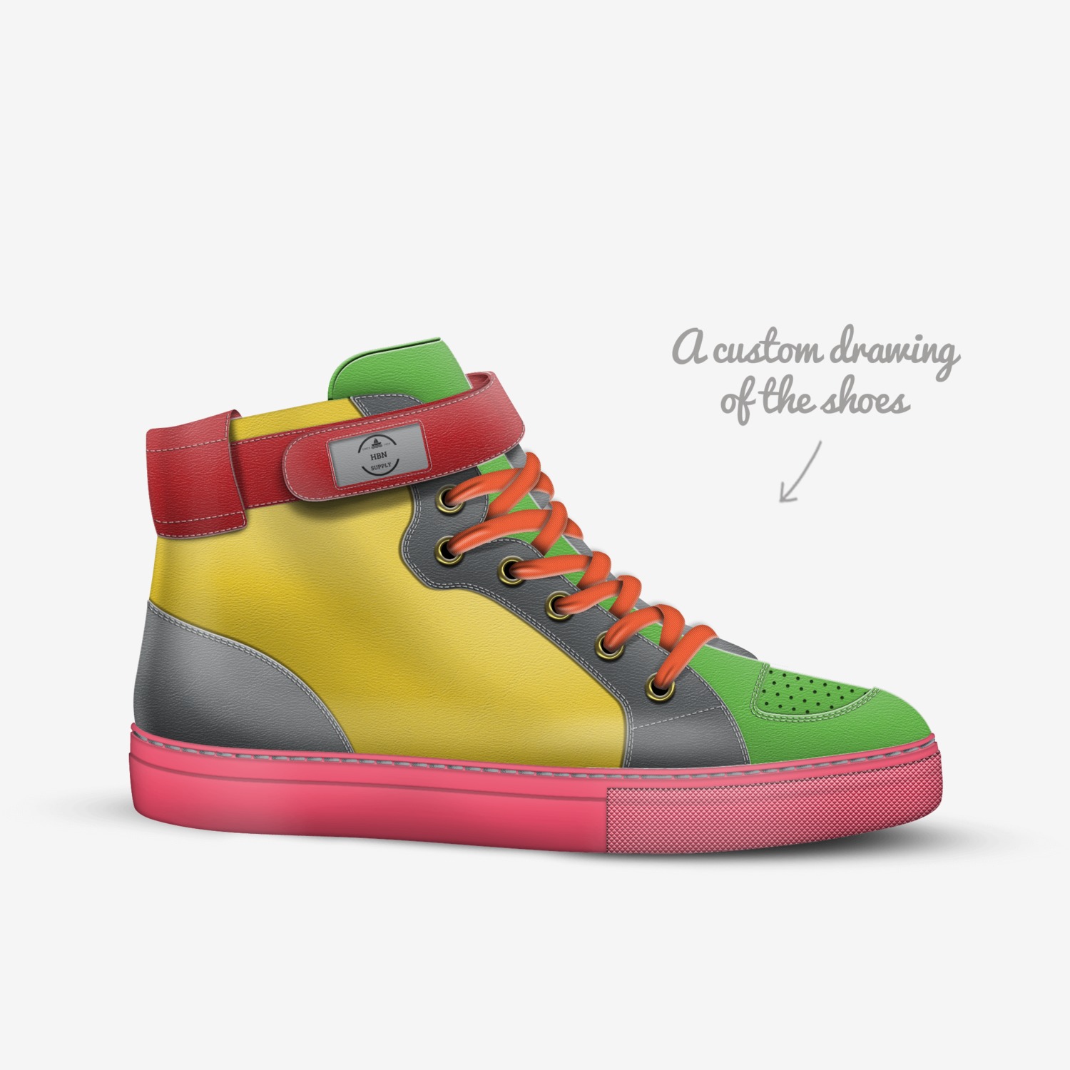HBN custom made in Italy shoes by David | Sketch view
