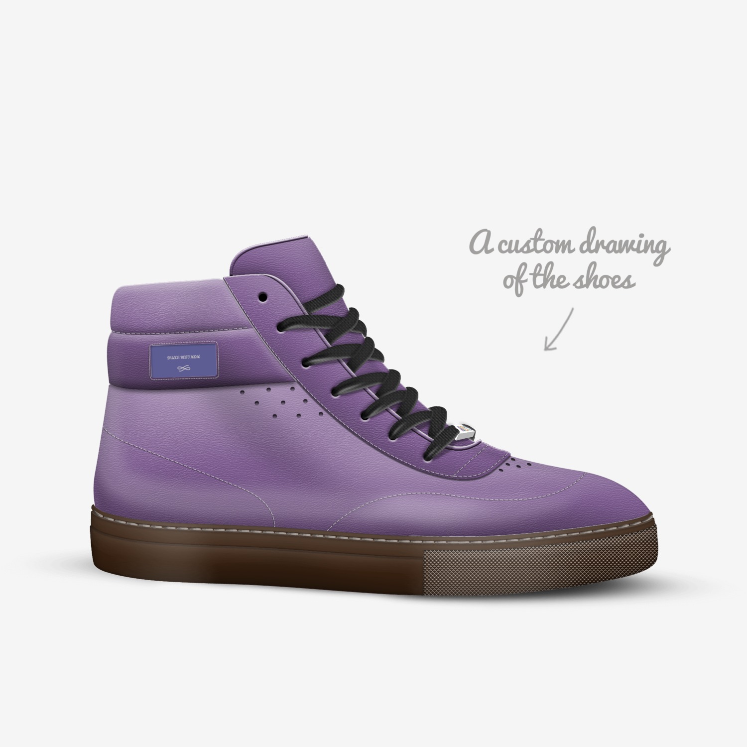 DULCE BEST MOM custom made in Italy shoes by Mike Herra | Sketch view