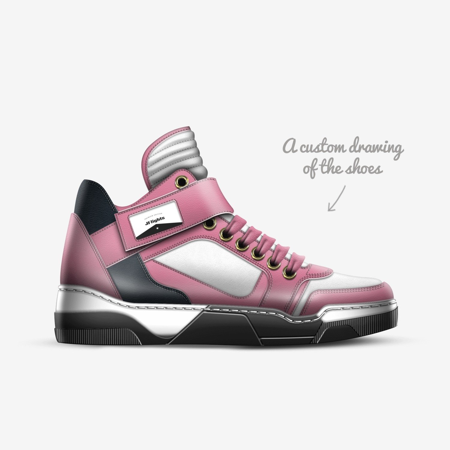 Jay fly custom made in Italy shoes by Tyrone Simmons | Sketch view