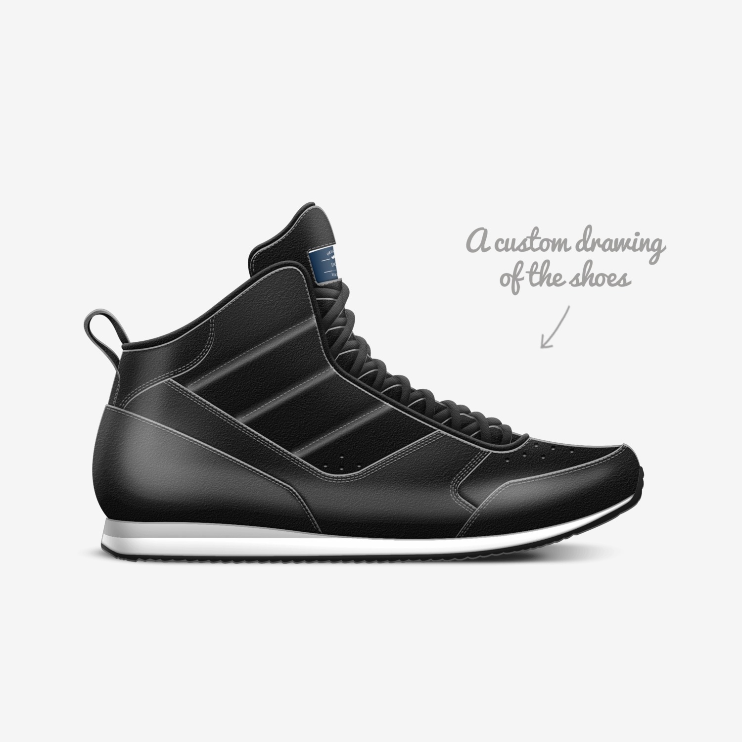 DQ'S custom made in Italy shoes by David Qualls | Sketch view