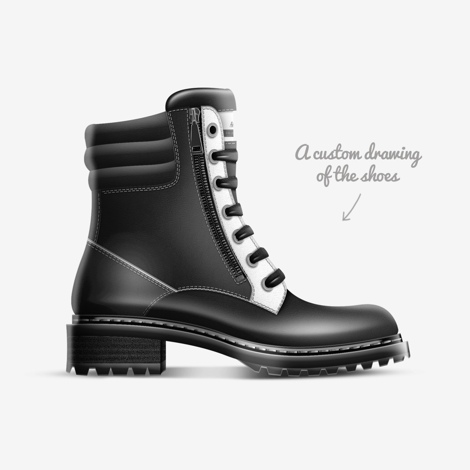 Aero custom made in Italy shoes by Diego Peavy | Sketch view