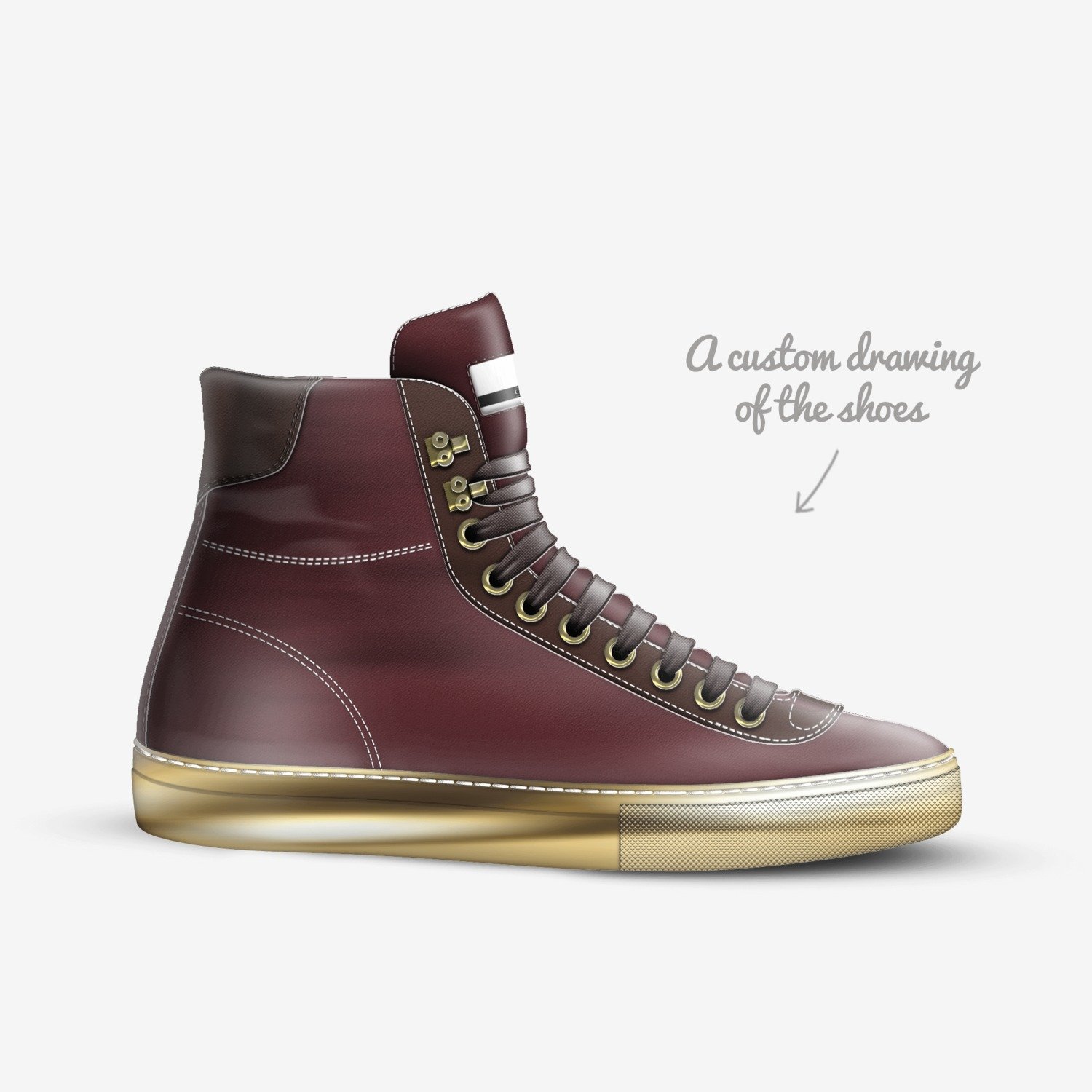 Aero custom made in Italy shoes by Diego Peavy | Sketch view