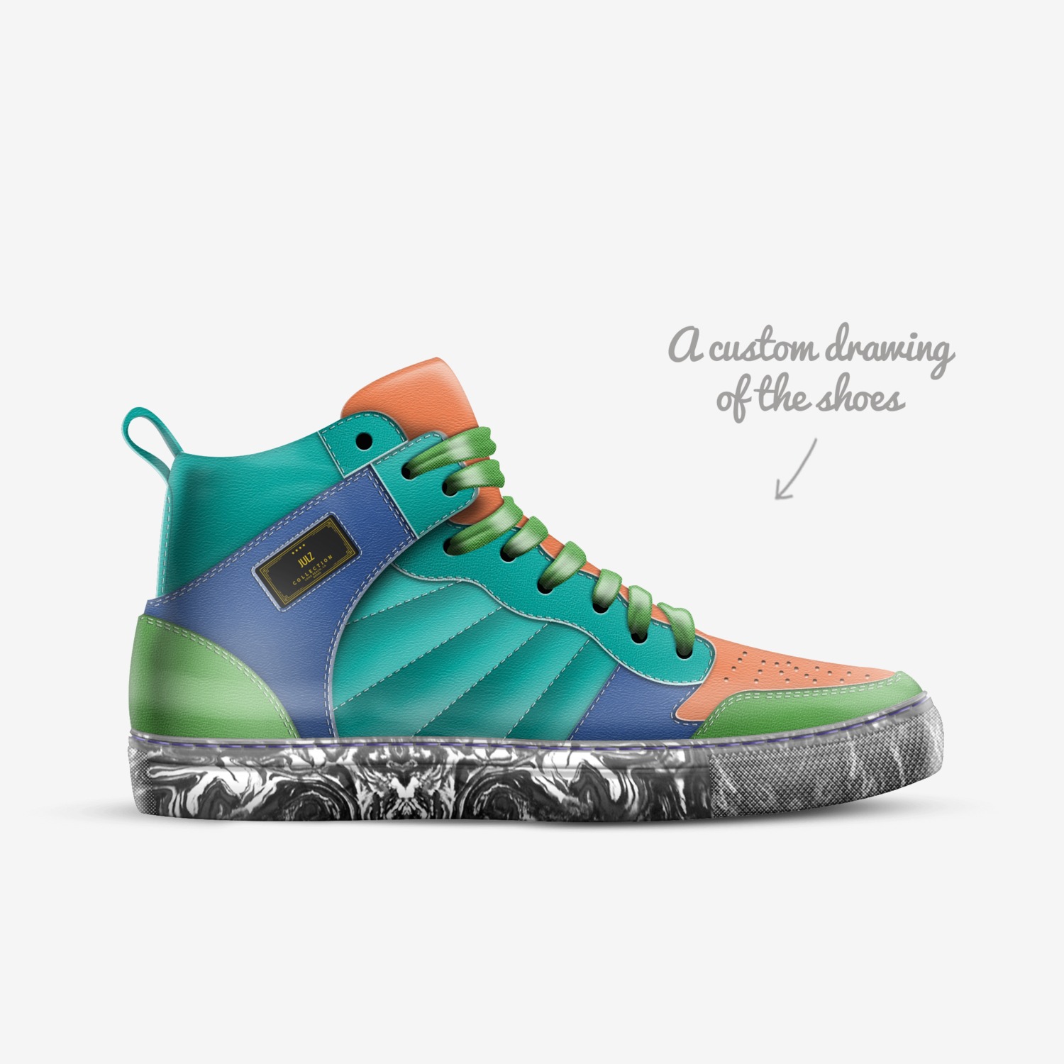 Julz custom made in Italy shoes by Julian Furlaga | Sketch view