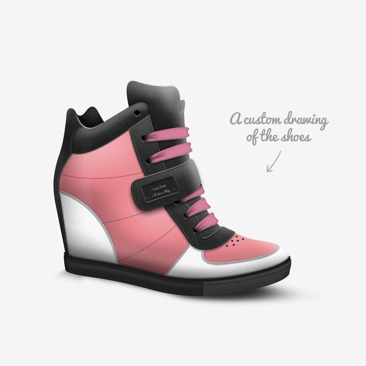UnderRated  custom made in Italy shoes by Underrated Denim | Sketch view
