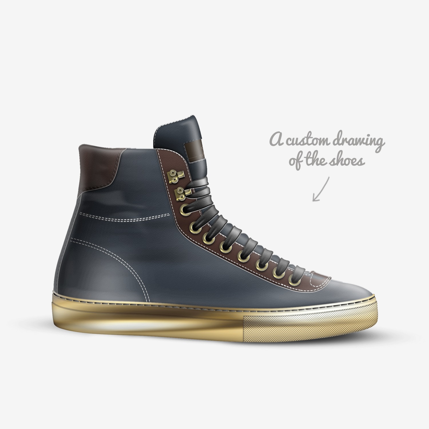 Shyla B custom made in Italy shoes by Shyla Chism | Sketch view