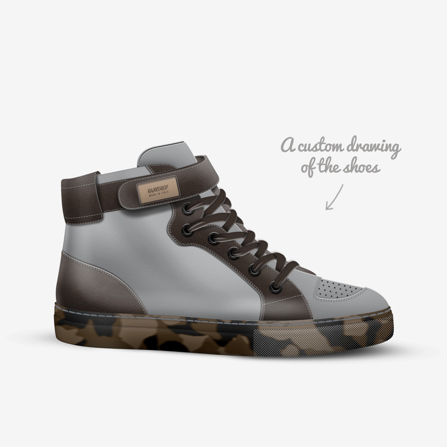 RAINDROP custom made in Italy shoes by Pedro Celorio Castillo | Sketch view