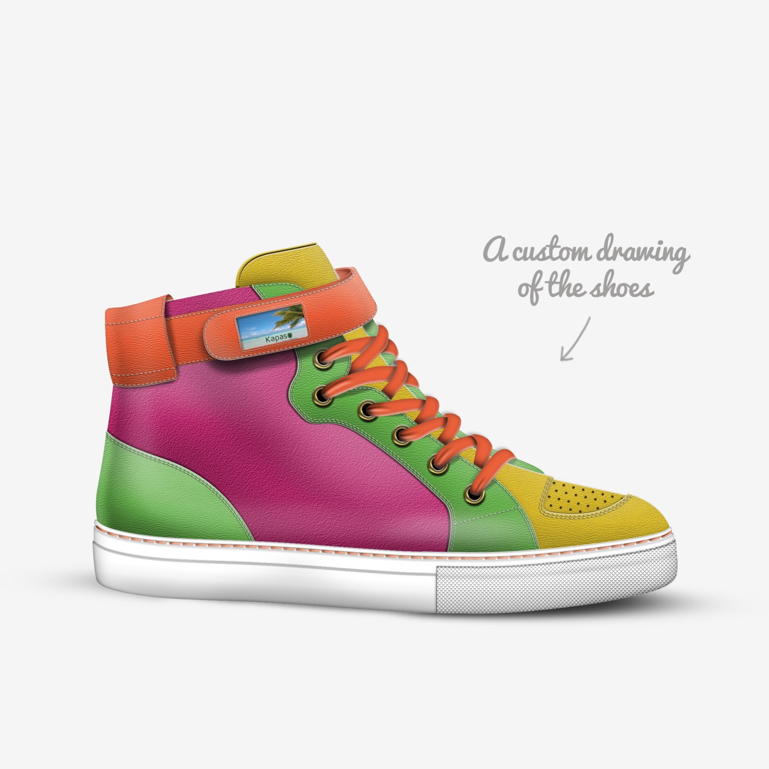 Kapas custom made in Italy shoes by Sanja Ruzic | Sketch view