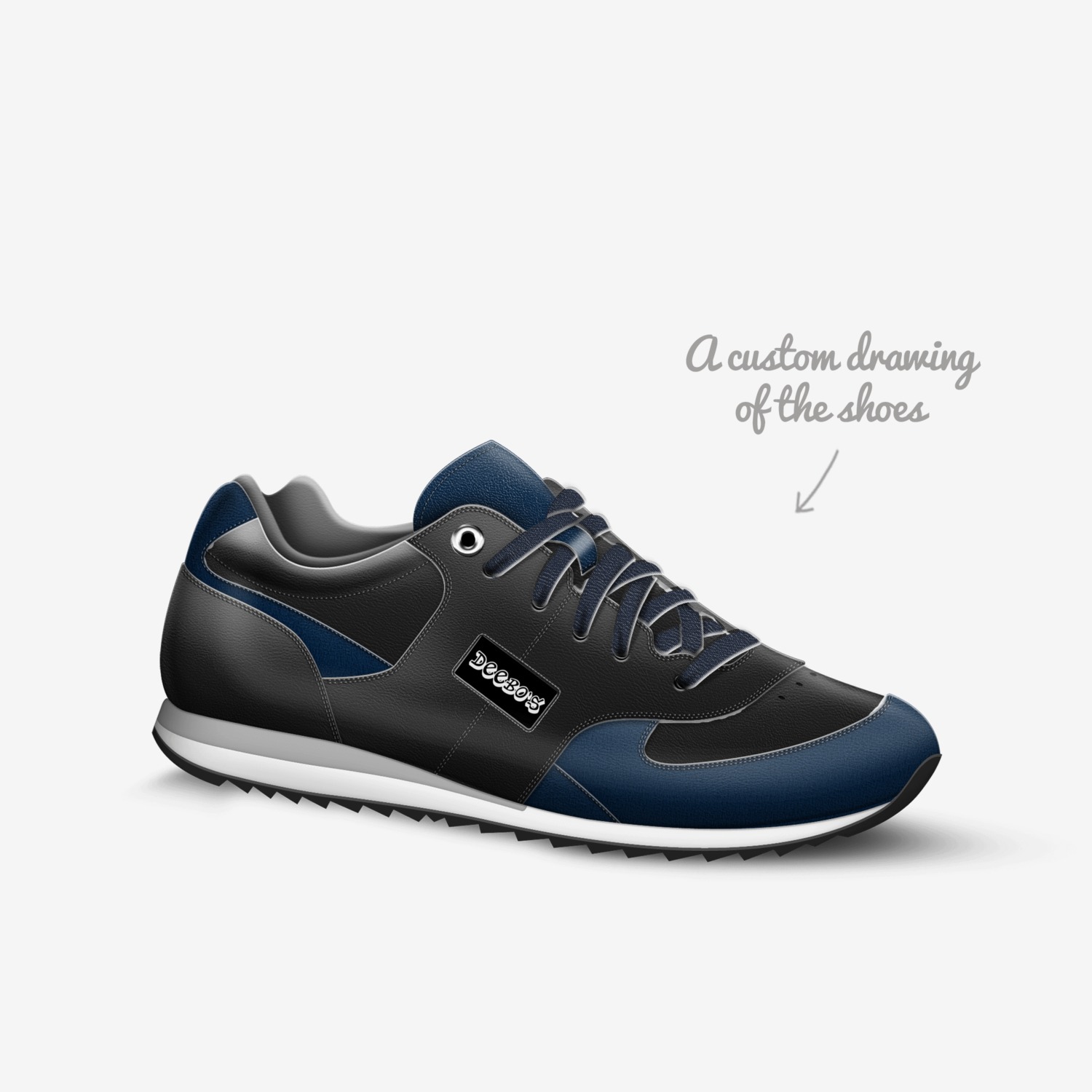 DEEBO'S custom made in Italy shoes by Laroderick Mcgee | Sketch view
