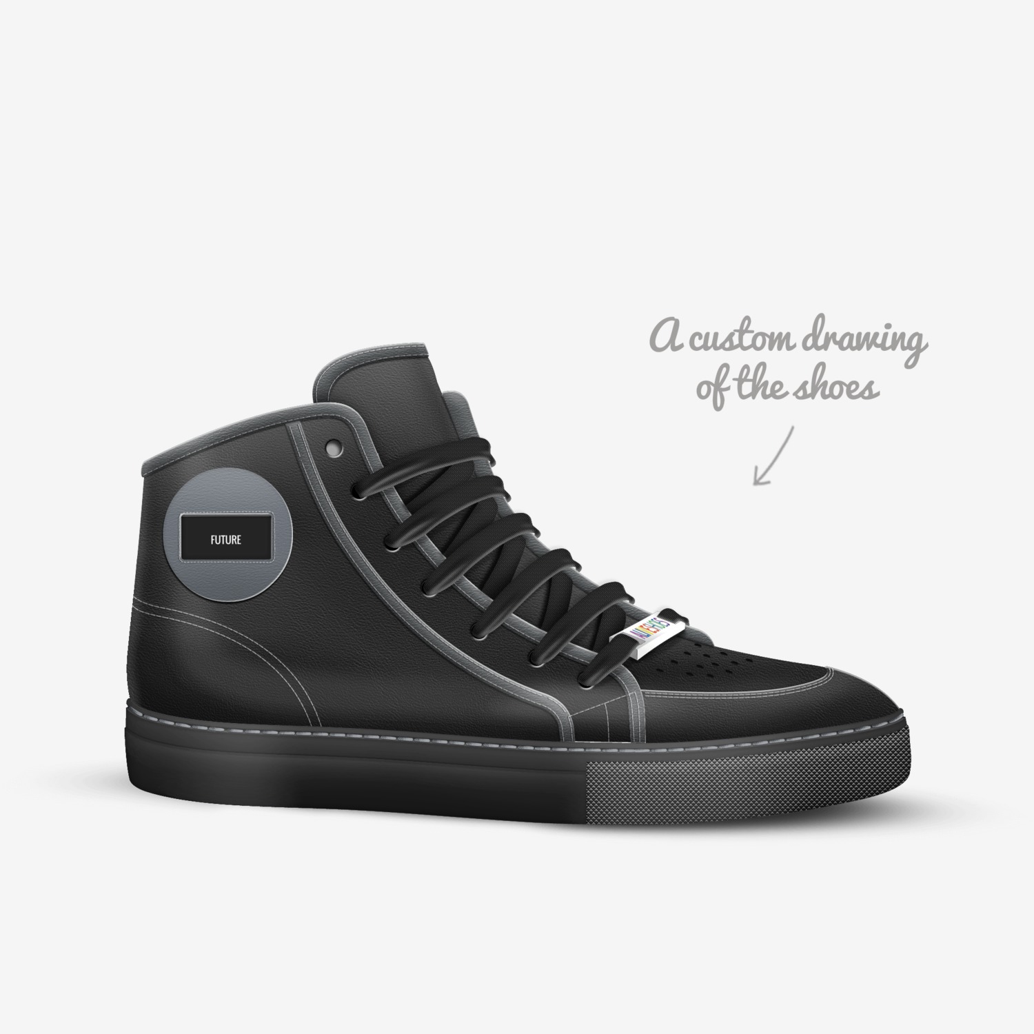 FUTURE custom made in Italy shoes by Rams Arf | Sketch view