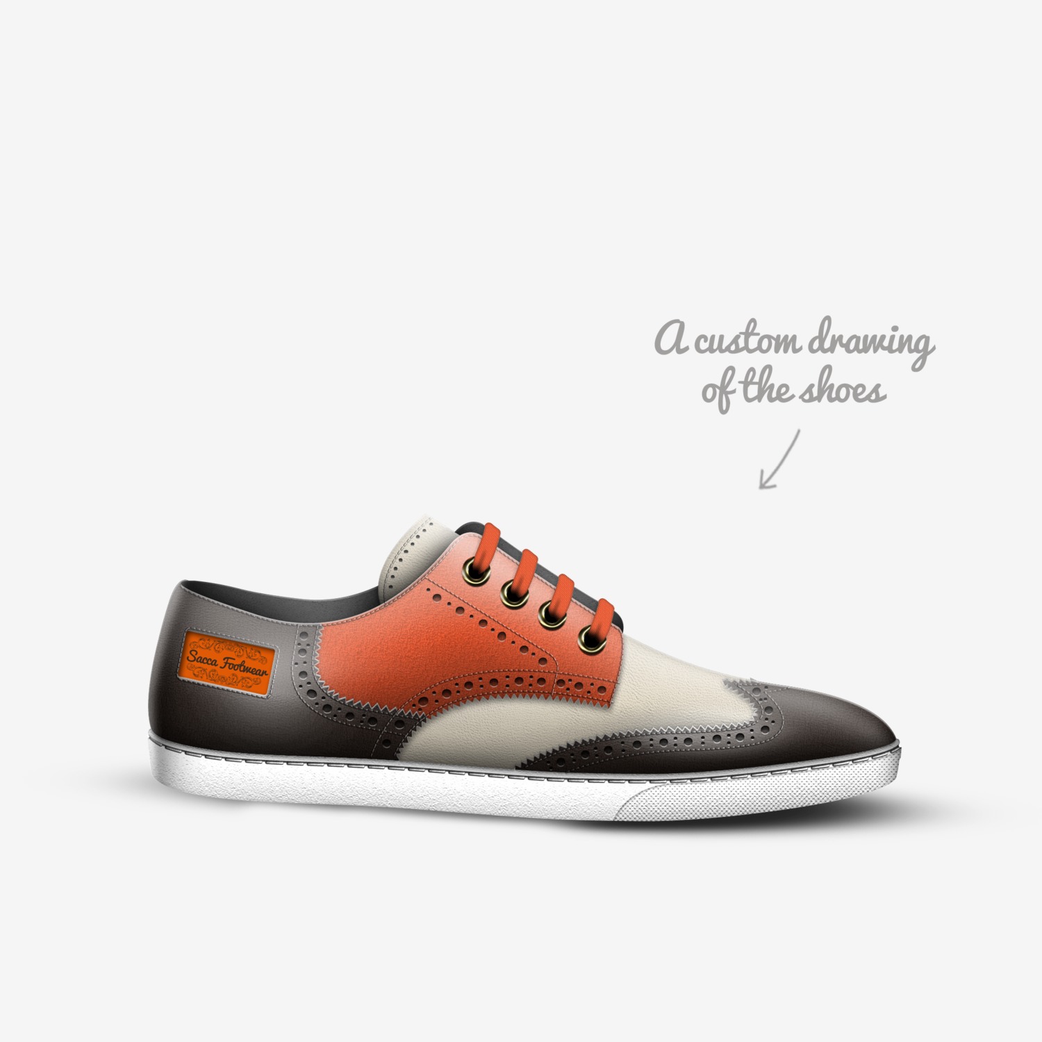 Chris Sacca custom made in Italy shoes by Agency Aliveshoes | Sketch view