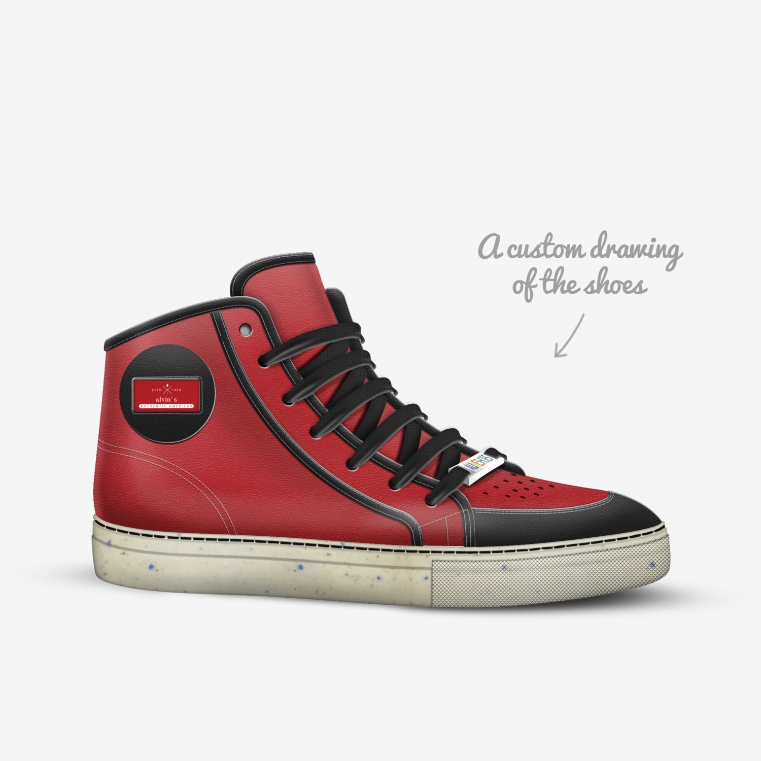 alvin`s custom made in Italy shoes by Throne Fleming | Sketch view