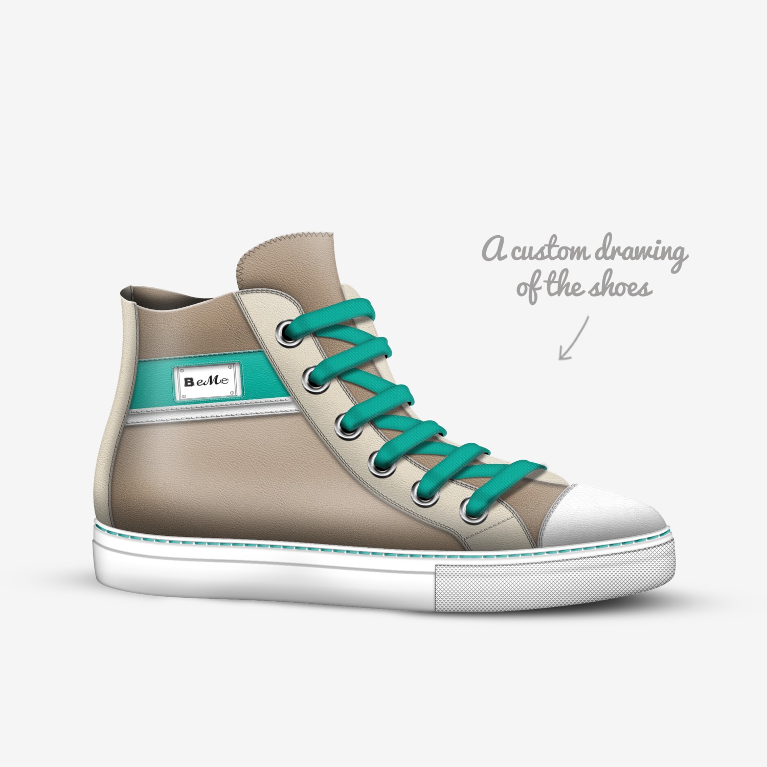 BeMe custom made in Italy shoes by Bertha Mendoza | Sketch view