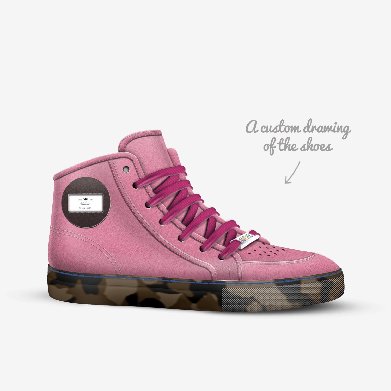 Belvet  custom made in Italy shoes by Blue Label | Sketch view