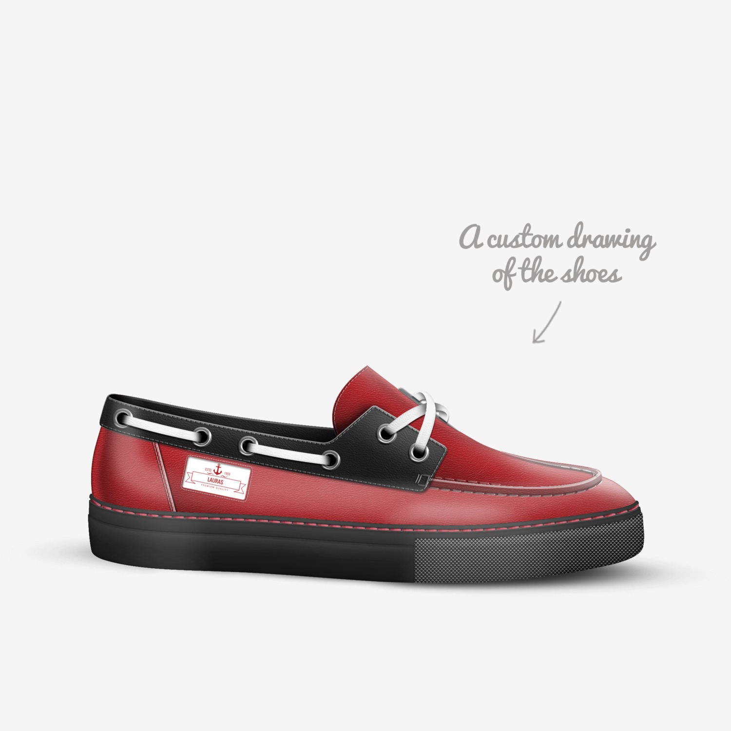 Lauras  custom made in Italy shoes by Laura Kyle | Sketch view