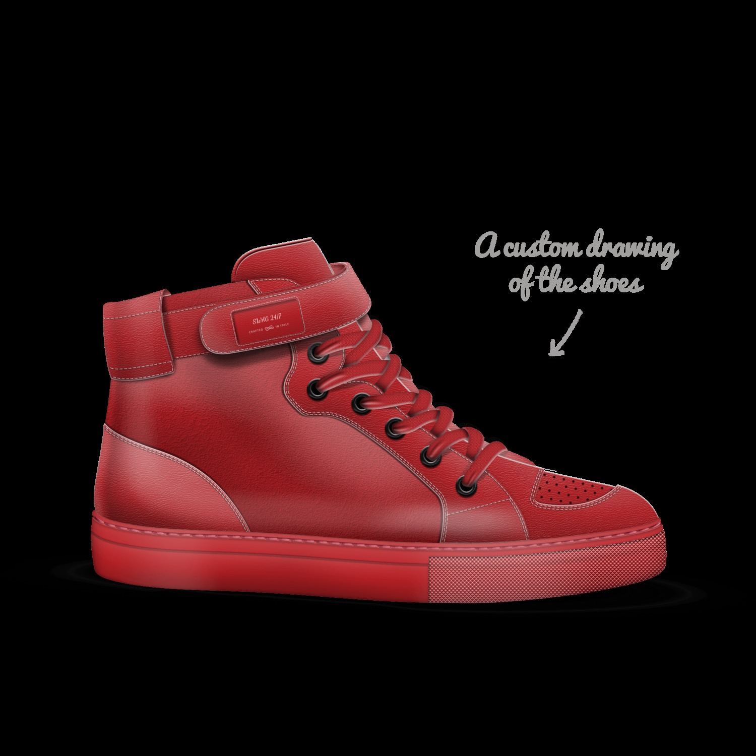 靴 rare  hi-top swag red archive SWAG 24/7 | A Custom Shoe concept by Dallad