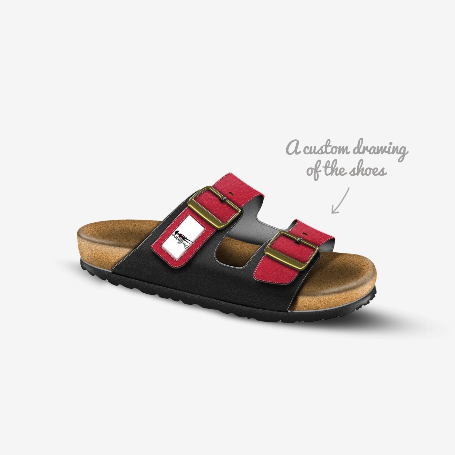 Slave shoes custom made in Italy shoes by David Walters | Sketch view