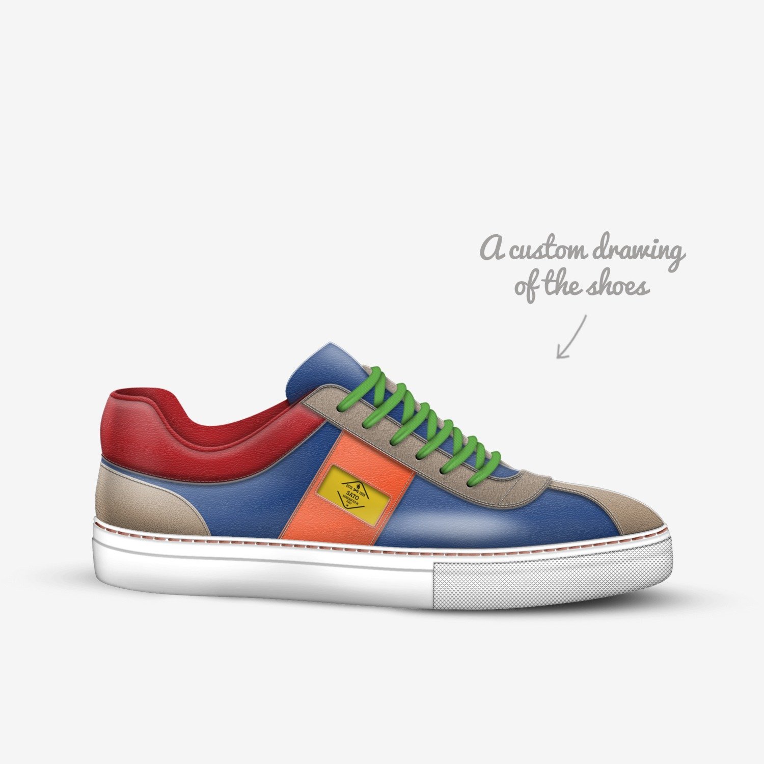 Sato custom made in Italy shoes by Sapienti Sat | Sketch view