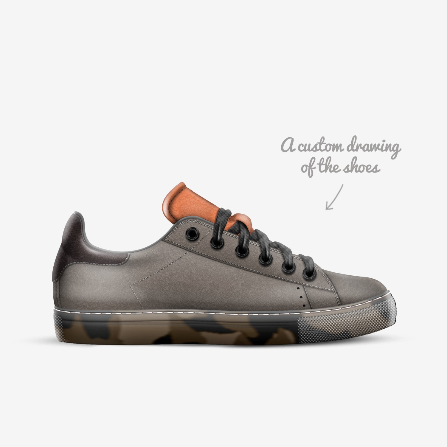 Shooter Shoe custom made in Italy shoes by Brett Moyes | Sketch view