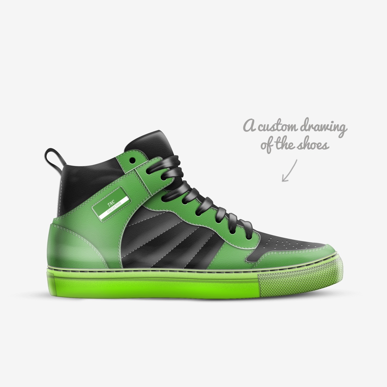 TNC Lime Wires custom made in Italy shoes by Brian Shanklin | Sketch view