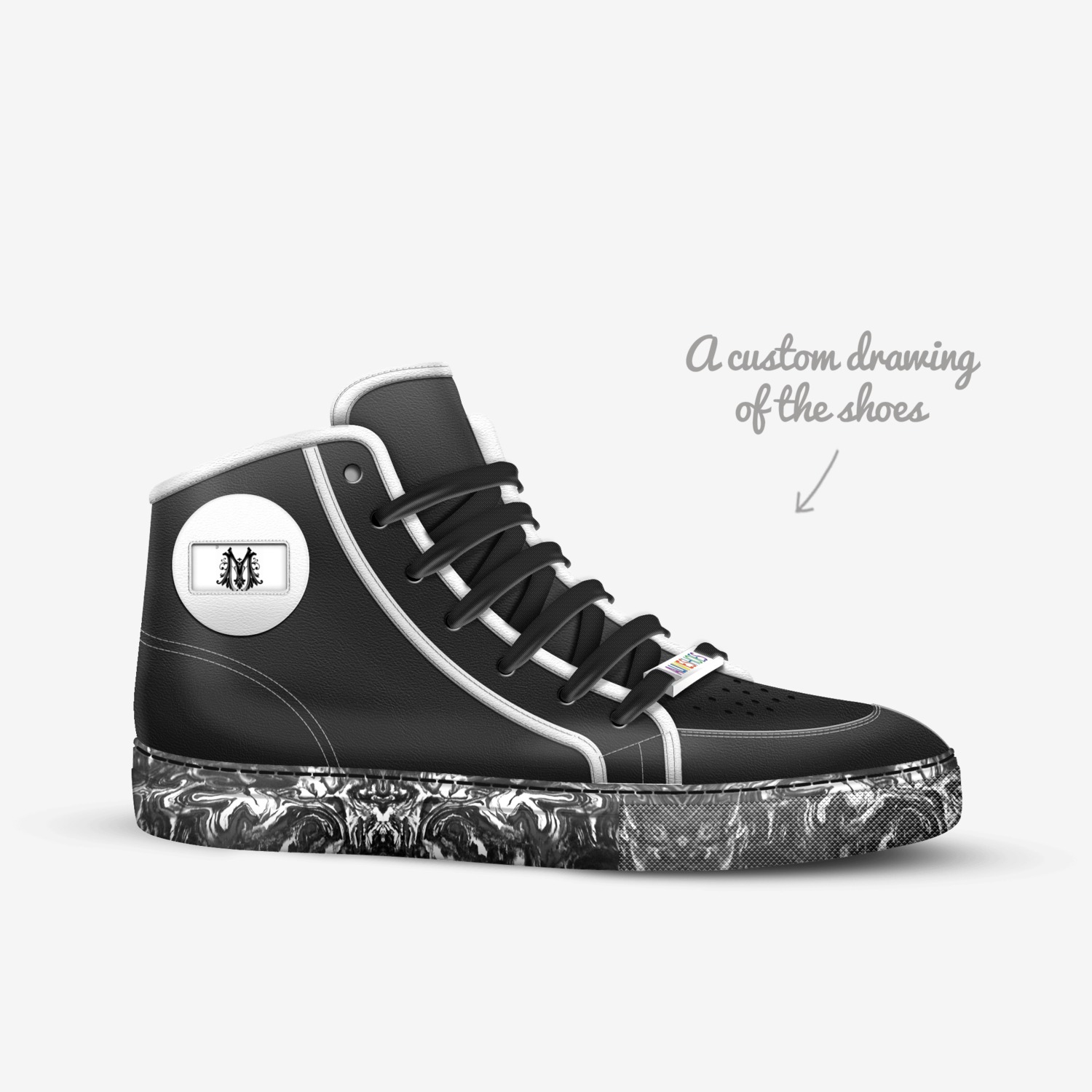 maxey custom made in Italy shoes by Chaz | Sketch view
