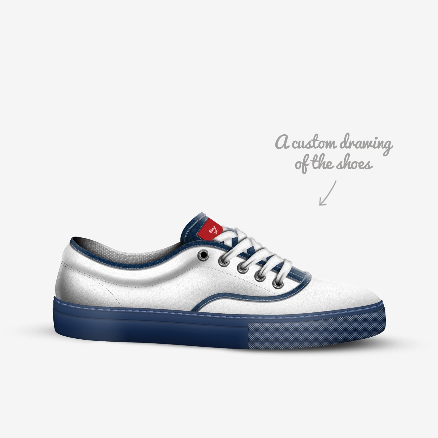 Shaqs custom made in Italy shoes by Timothy | Sketch view
