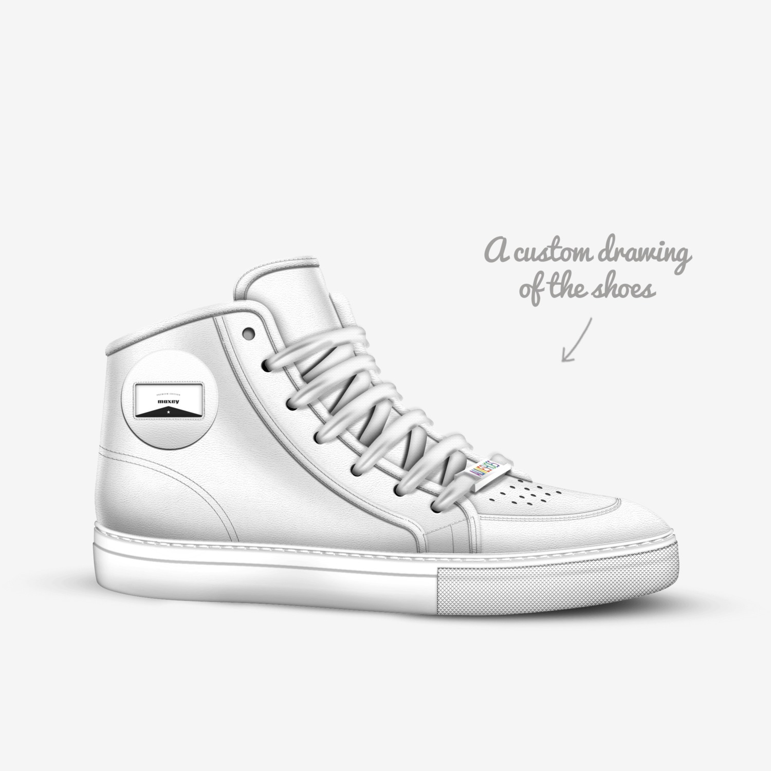 maxey custom made in Italy shoes by Chaz | Sketch view