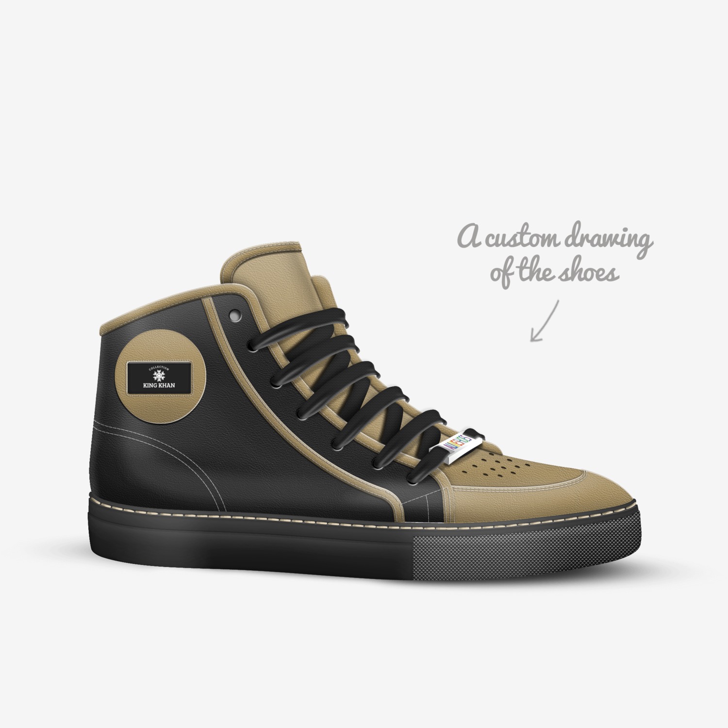 KING KHAN custom made in Italy shoes by Harris | Sketch view